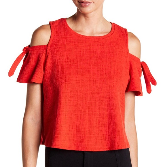 Madewell Tops - Madewell Skylark Textured Cold Shoulder Top Small